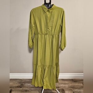 NWOT Elegant Olive Green Women's Dress
